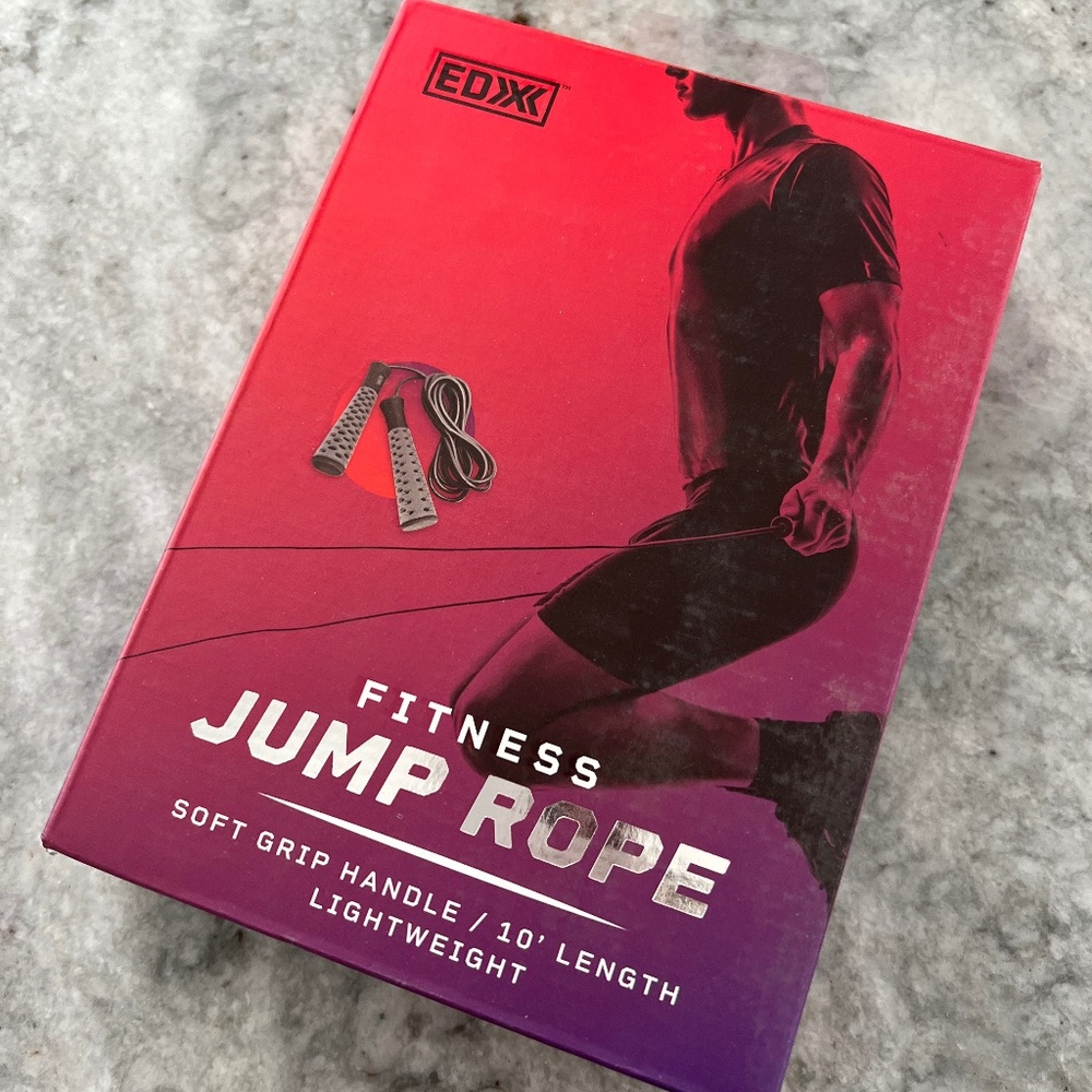 NEW IN BOX EDXX Fitness Jump Rope Soft Grip Handle 10' Length Lightweight